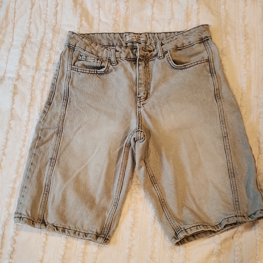 Light Gray Denim Jorts